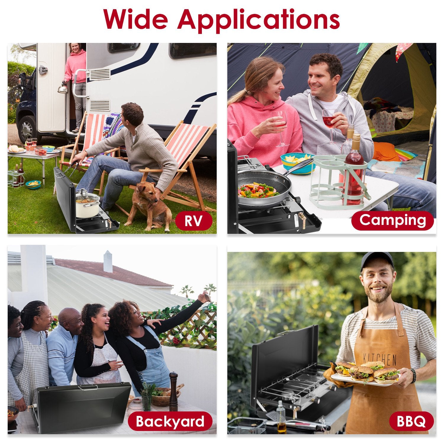 3 Burner Camping Stove 20000 BTU Outdoor