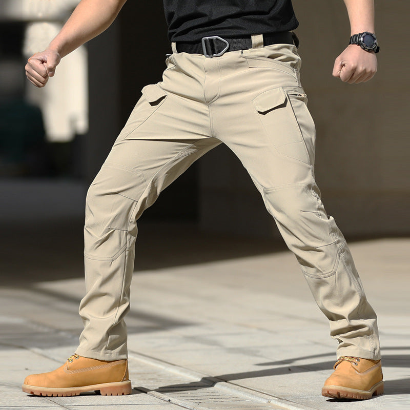 Tactical Outdoor Stretch Work Pants Loose-fitting Softshell Pants