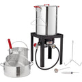 Chicken and Turkey Deep Fryer, Outdoor Aluminum Seafood Frying Pot, 54,000 BTU Burner Propane Gas Boiler