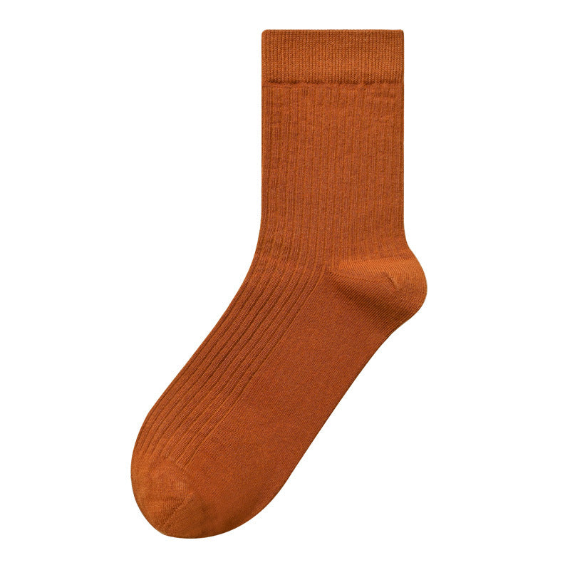 Mens Mid-Calf Cotton Socks With Odor-Resistant Properties