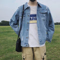 Mens Denim Jacket Korean-StyleHandsome And Slim-Fit