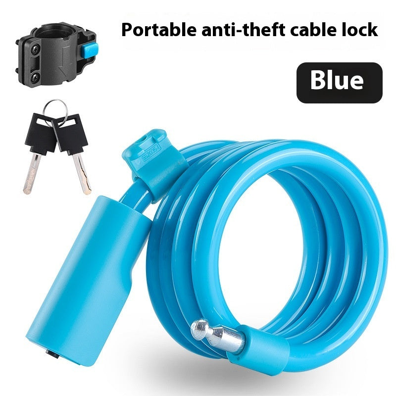 Cable Lock Bicycle Anti-theft Portable Riding Lock