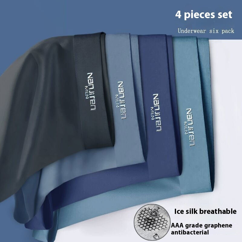 Ice Silk Men's Boyshorts Graphene Antibacterial