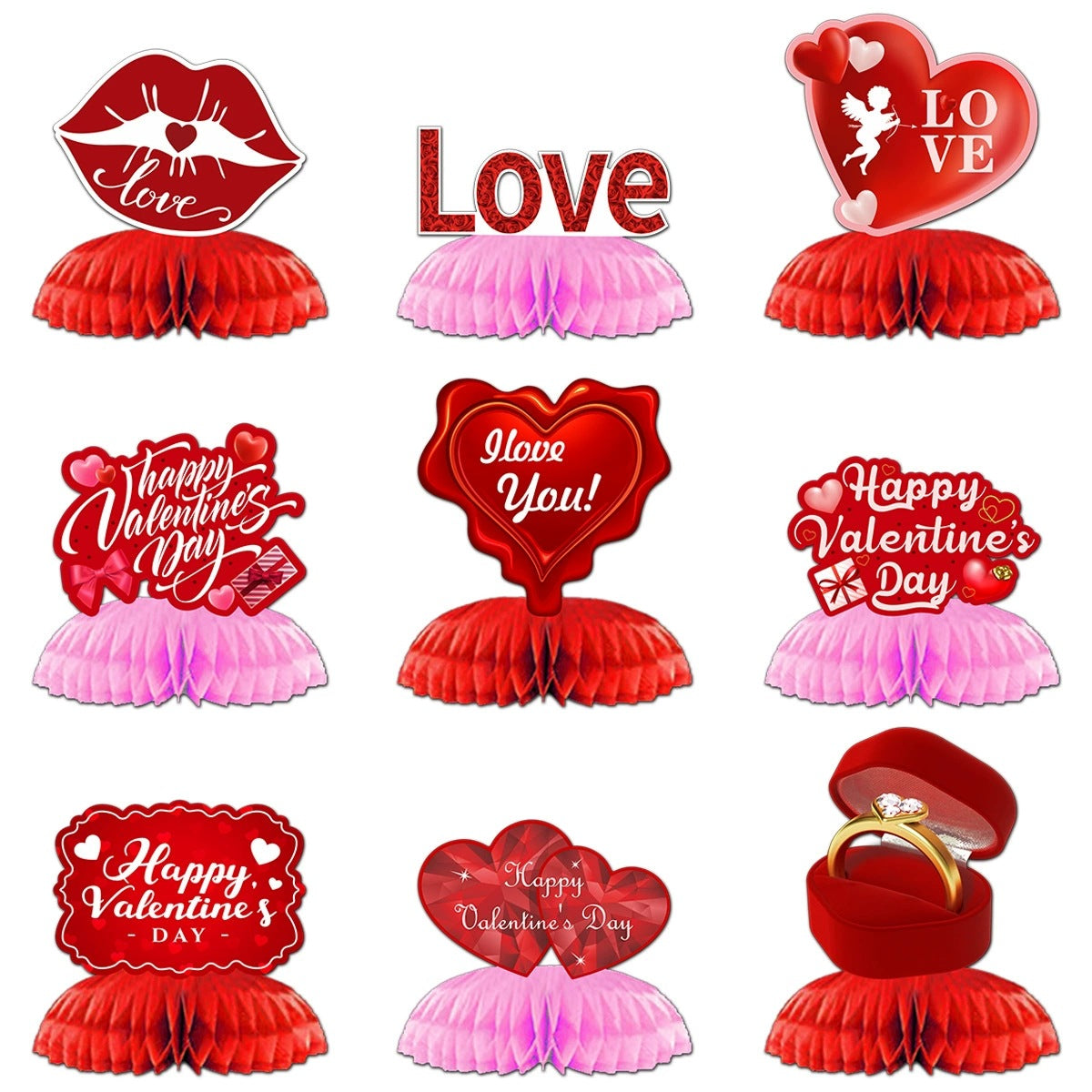 Wedding Proposal Party Table Decoration LOVE Honeycomb Ornament Customization