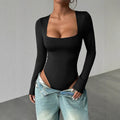 Sexy And Chic Square-neck Top For Fall And Winter