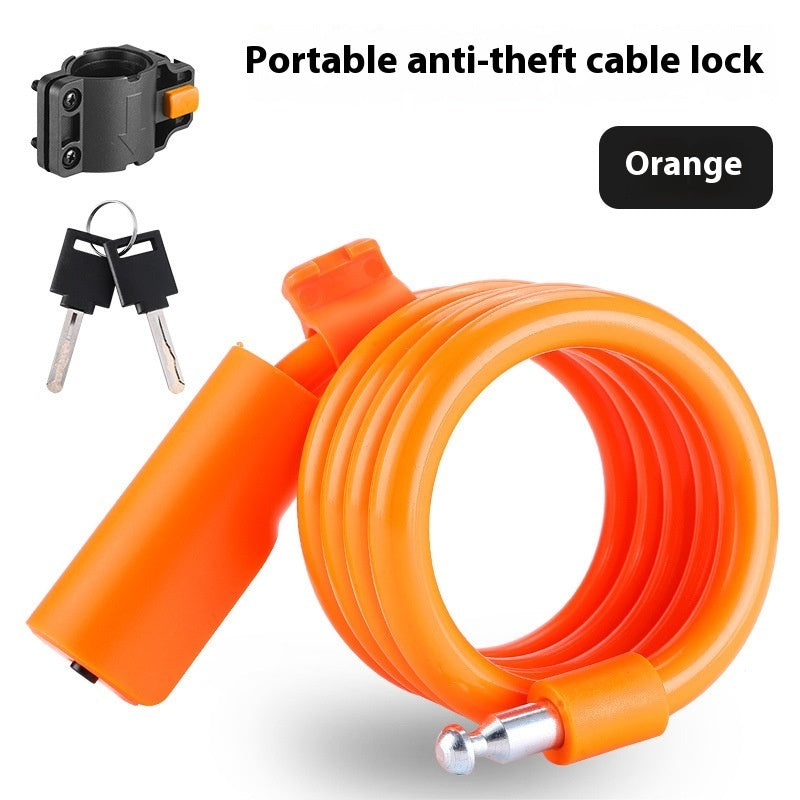 Cable Lock Bicycle Anti-theft Portable Riding Lock