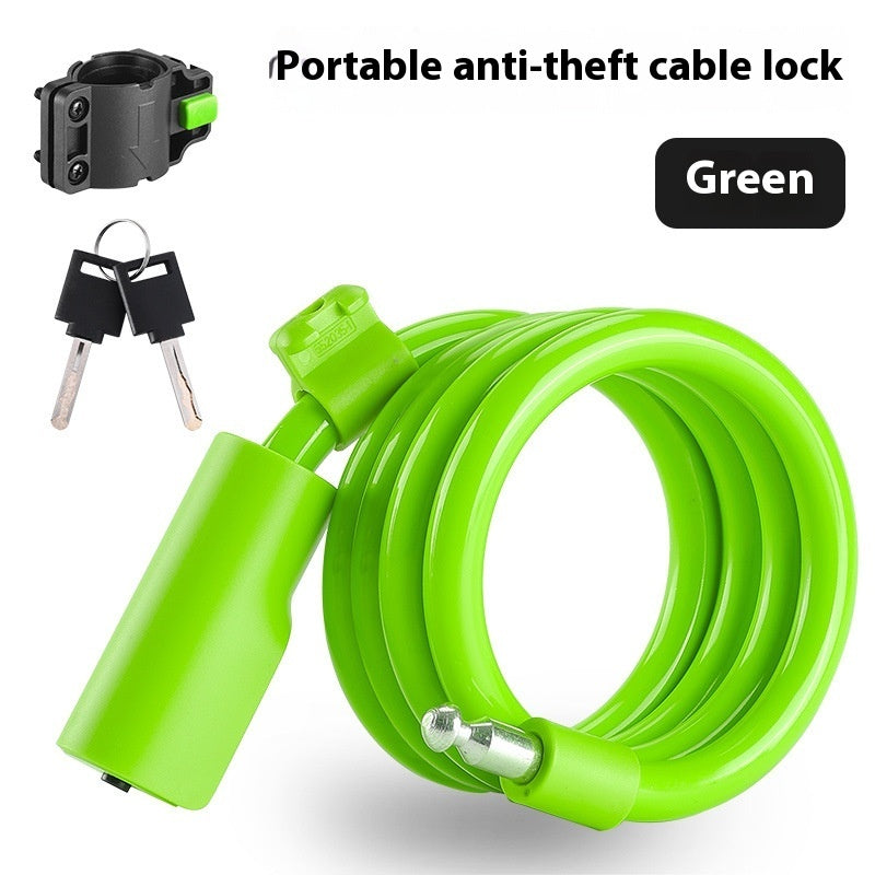 Cable Lock Bicycle Anti-theft Portable Riding Lock