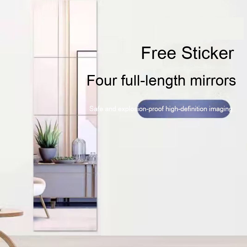 Autocollant miroir mural en acrylique