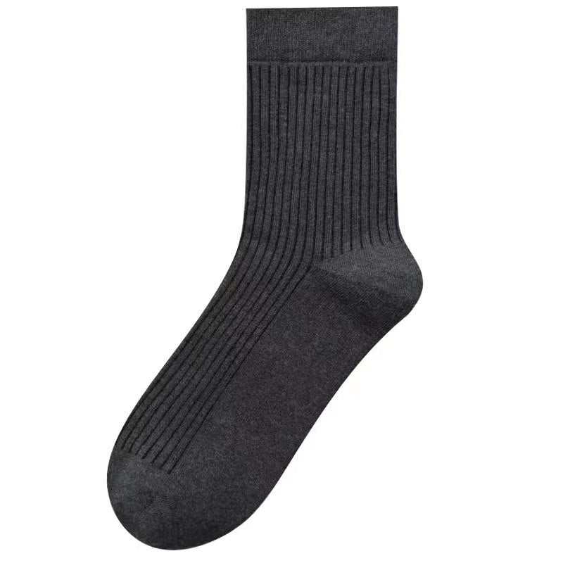 Mens Mid-Calf Cotton Socks With Odor-Resistant Properties