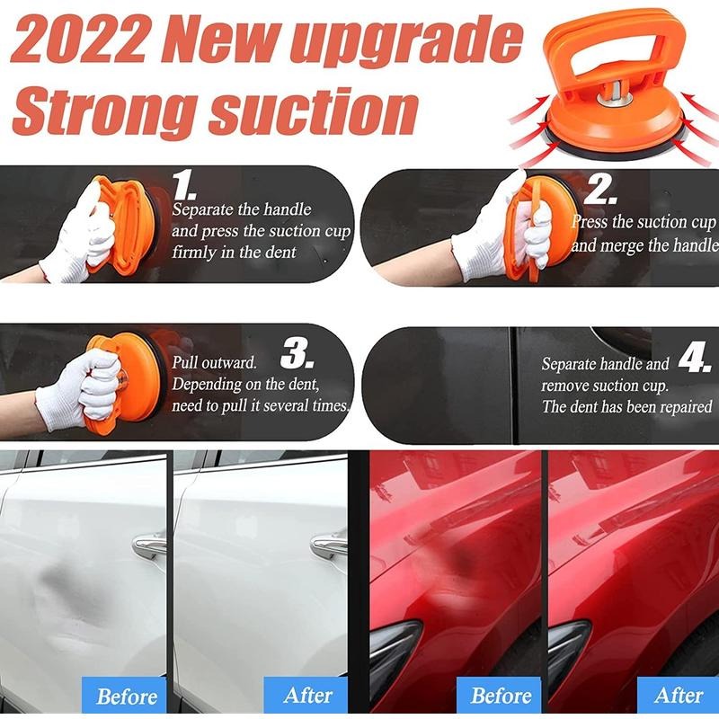 3 Pcs Dent Puller Car Body Panel Suction Cup Set Repair Removal Tool Kit  UK