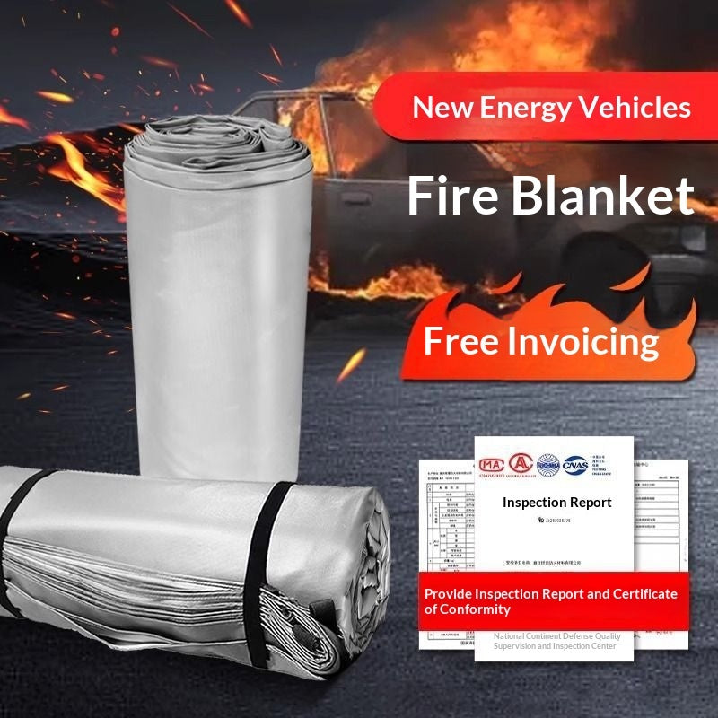 Car Battery Fire Blanket, Car Cover, Silicone Glass-specific Fire Blanket