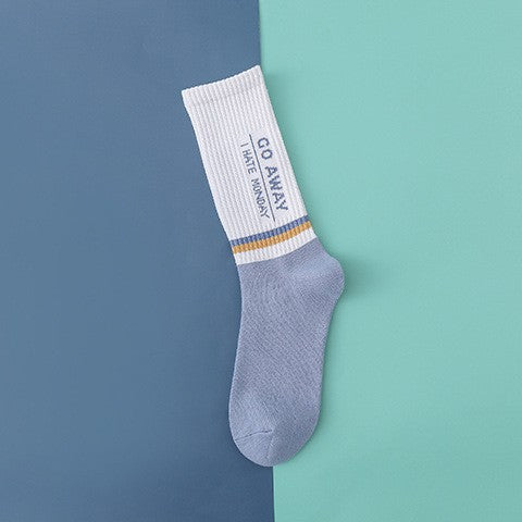 Mens Mid-calf Socks Breathable Sweat-absorbing
