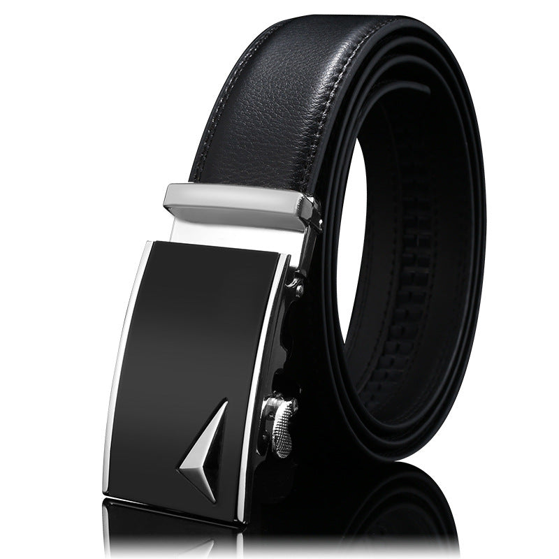 Mens Genuine Leather Belt With Automatic Buckle