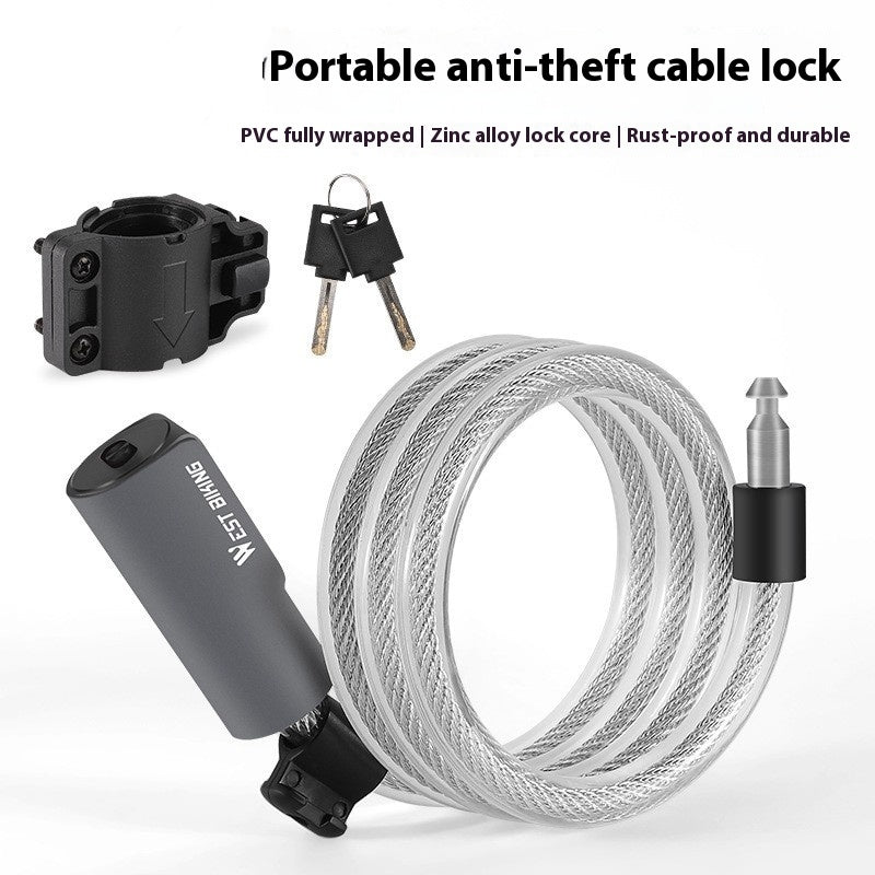 Cable Lock Bicycle Anti-theft Portable Riding Lock