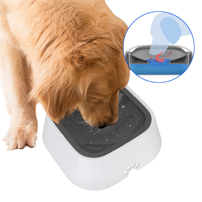 Bol d'Eau Anti-Débordement 1.5L – Distributeur à Disque Flottant pour Animaux