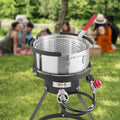 Friteuse à poisson et ailes de poulet de 10 pintes en aluminium, au propane, avec panier