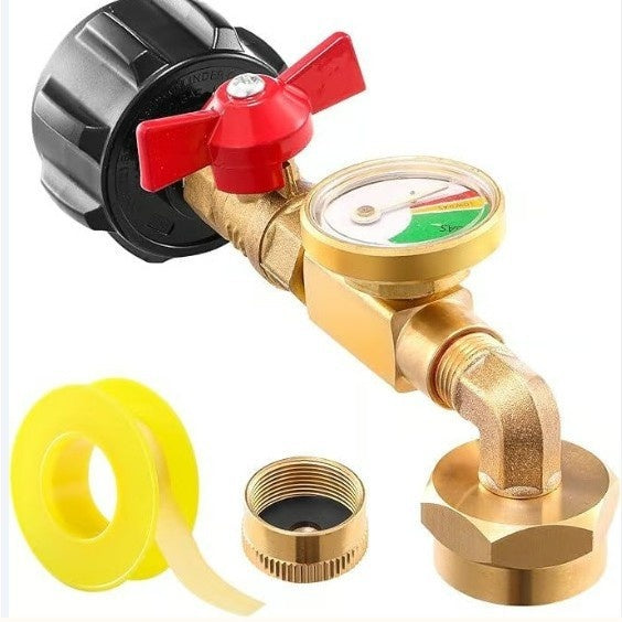Propane Bottle Inflatable Connector With Luminous Strap Ball Valve