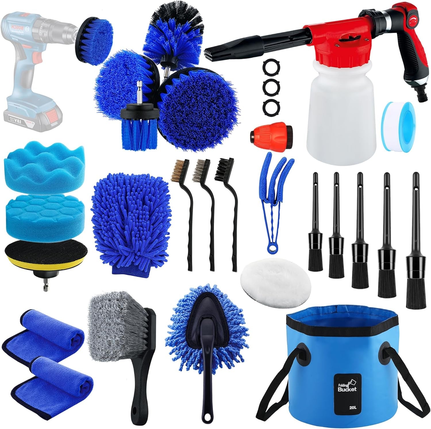 24-Piece Car Cleaning Tool Set