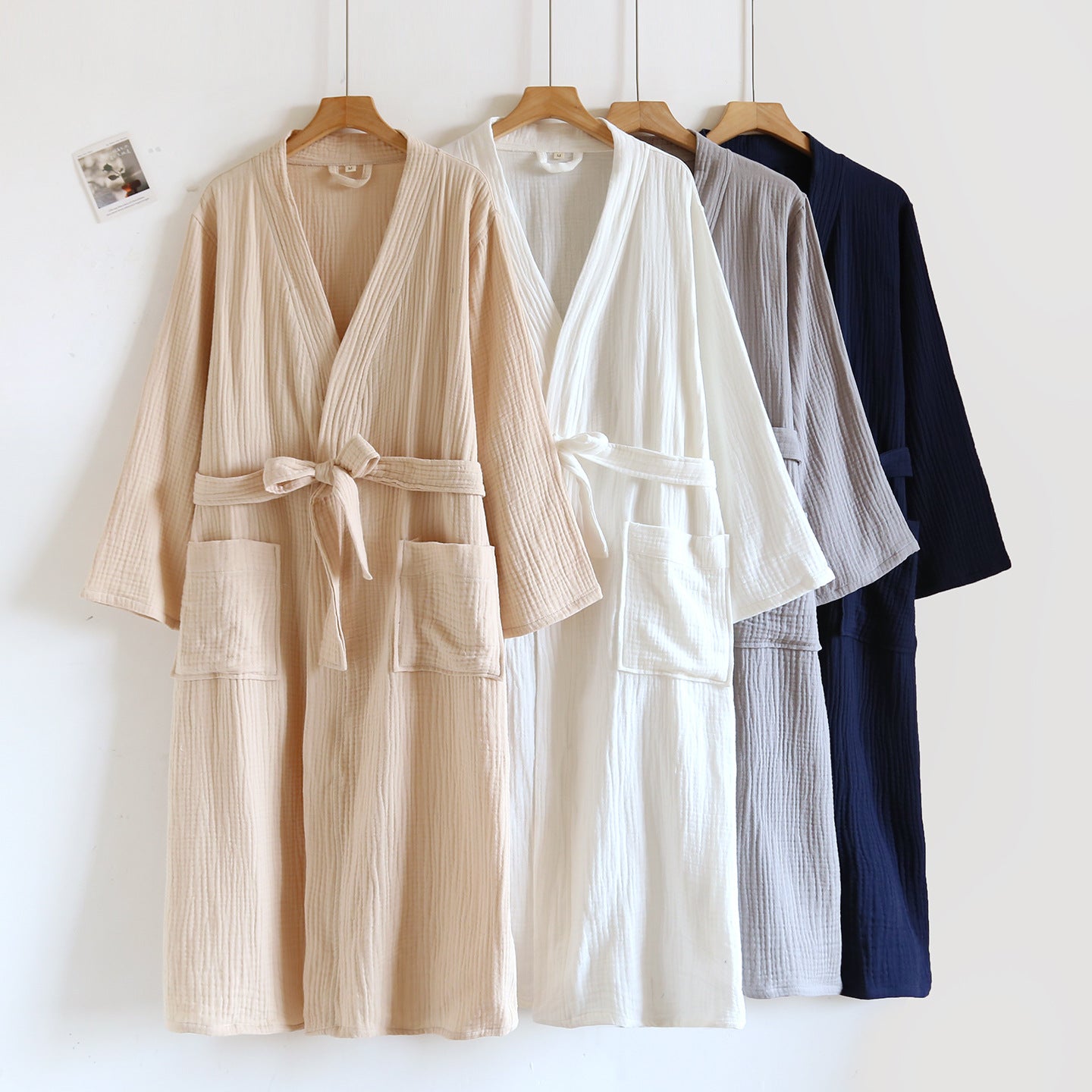 Pure Cotton Four-season Three-layer Gauze Bathrobe