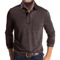 Mens Long-sleeve Lapel T-shirt Winter Base Layer Top