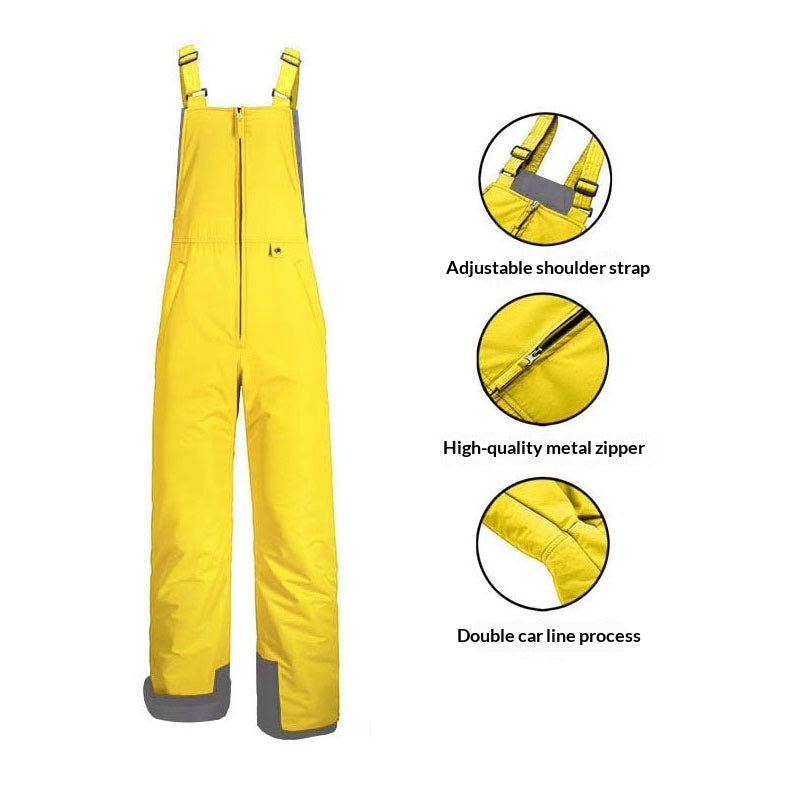 Outdoor Ski Overalls With Waterproof Windproof And Extra-thick Insulation