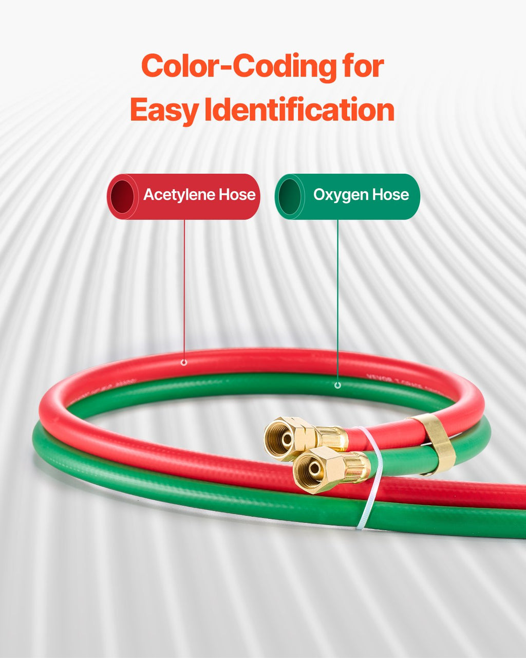 Oxygen Acetylene Hose, 1/4-Inch X 50FT 300PSI T Grade Welding Cutting Torch Twin Hose